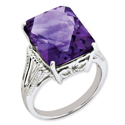Amethyst Ring Sterling Silver QR2953AM, MPN: QR2953AM, 883957616612