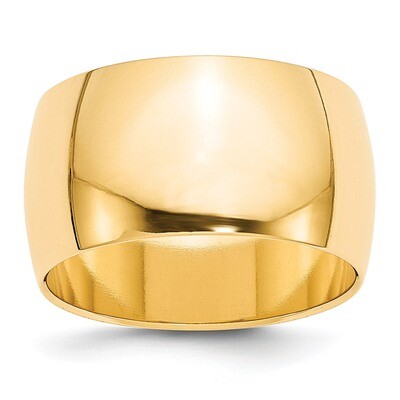 12mm Half Round Band 14k Yellow Gold HR120 Engravable, MPN: HR120, 886774483900