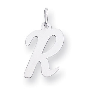Medium Script Initial R Charm 14k white Gold YC661R, MPN: YC661R, 191101635175