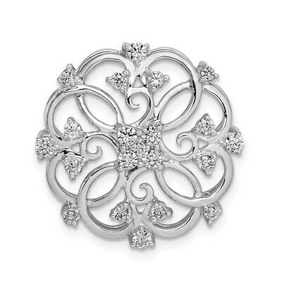 Floral Diamond Chain Slide 14k White Gold PM8458-025-WA, MPN: PM8458-025-WA,