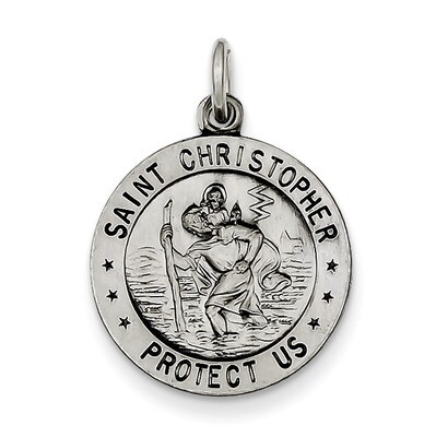 Saint Christopher Medal Sterling Silver QC439, MPN: QC439, 886774583358
