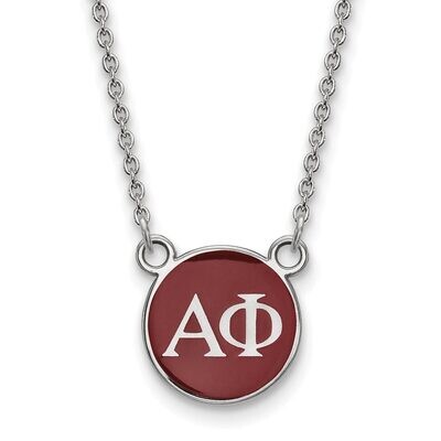 Alpha Phi Extra Small Enameled Pendant with 18 Inch Chain Sterling Silver SS029APH-18, MPN: SS029AP…