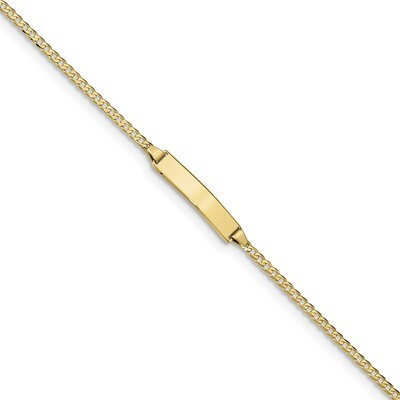 7 Inch Flat Curb Link ID Bracelet 10k Gold 10LID70-7, MPN: 10LID70-7, 191101598098