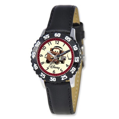 Disney Cars Tow Mater Black Leather Band Time Teacher Watch XWA3709, MPN: XWA3709, 843231060104