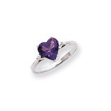 7mm Heart Amethyst Diamond Ring 14k white Gold X9681AM/A, MPN: X9681AM/A, 883957579610