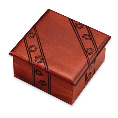 Wooden Small Paw Prints Box GM8521, MPN: GM8521, 610939079741
