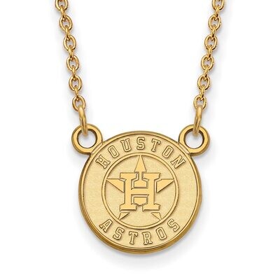 Houston Astros Small Pendant with Chain Necklace 10k Yellow Gold 1Y008AST-18, MPN: 1Y008AST-18, 886…