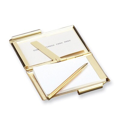 Gold-plated Business Card &amp; Note Holder GL3130, MPN: GL3130, 788089014544