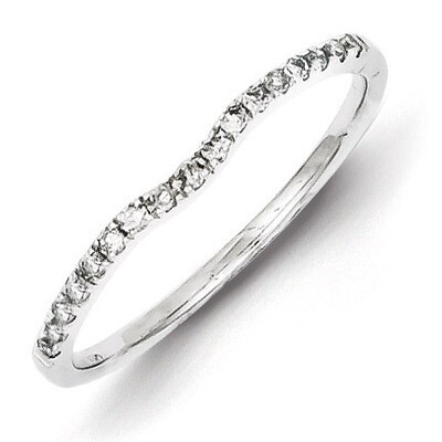Wrap Ring Sterling Silver Rhodium-plated Diamond QR4789, MPN: QR4789, 883957407593
