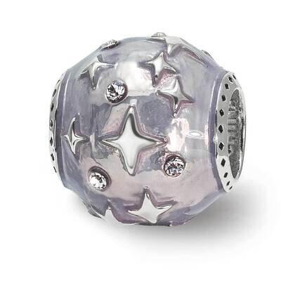 Lavender Enameled, Swarovksi Crystal &amp; Silve Sterling Silver QRS3936, MPN: QRS3936,
