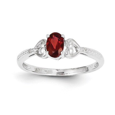 Garnet Diamond Ring 10k White Gold 10XB286, MPN: 10XB286, 883957345345