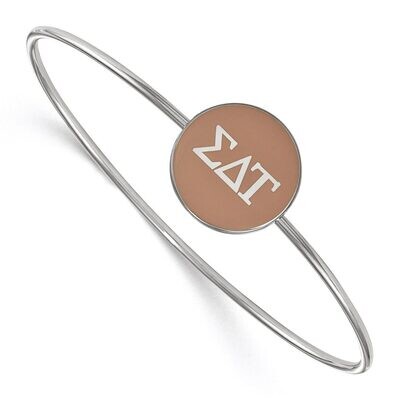 Sigma Delta Tau Enameled Slip-on Bangle Sterling Silver SS024SDT-7, MPN: SS024SDT-7, 886774611150