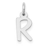 Slanted Block Initial R Charm 10k White Gold Small 10YC645R, MPN: 10YC645R,