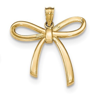 Ribbon Bow Pendant 14k Gold Polished K5422, MPN: K5422, 191101454424