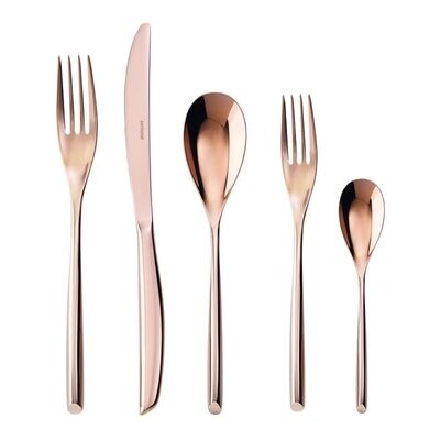 Sambonet Bamboo Copper 5 Piece Place Setting Solid Handle 52719C93, MPN: 52719C93, 790955888531