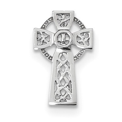 Polished Celtic Cross Chain Slide 14k white Gold K6232, MPN: K6232, 883957598499
