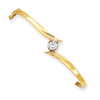 Bangle Bracelet Mounting 14k Two-Tone Gold XB284, MPN: XB284,