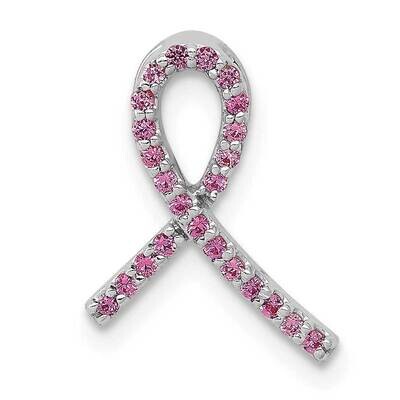 Awareness Pink Sapphire Slide Pendant 14k White Gold PM5186-PS-W, MPN: PM5186-PS-W, 883957515403