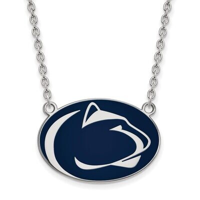 Penn State University Large Enamel Pendant with Chain Necklace Sterling Silver SS019PSU-18, MPN: SS…