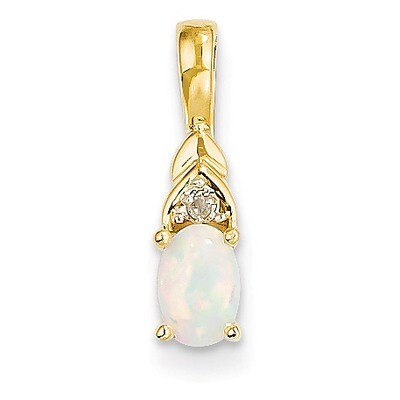 Diamond &amp; Genuine Opal Pendant 14k Gold XBS293, MPN: XBS293, 883957374253