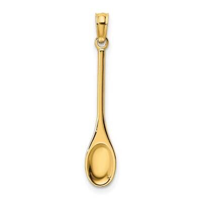 3-D Wooden Spoon Charm 14k Gold Polished K7342, MPN: K7342, 637218138814