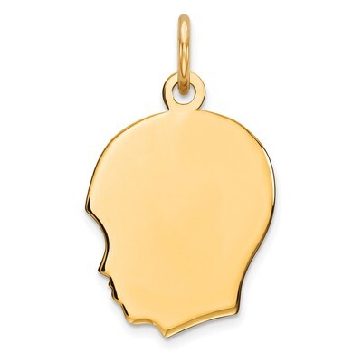 Engravable Boy Polished Disc Charm Sterling Silver Gold-plated QM354G/27, MPN: QM354G/27, 883957924…