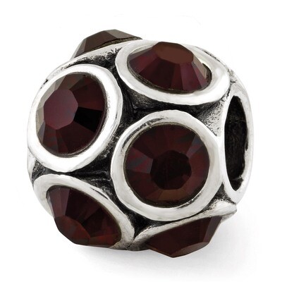 January Swarovski Elements Bead - Sterling Silver QRS2687JAN, MPN: QRS2687JAN, 886774992389