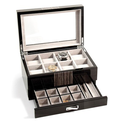 Lacquered Wenge Wood Finish 8-Watch Case GM8736, MPN: GM8736, 797140546344