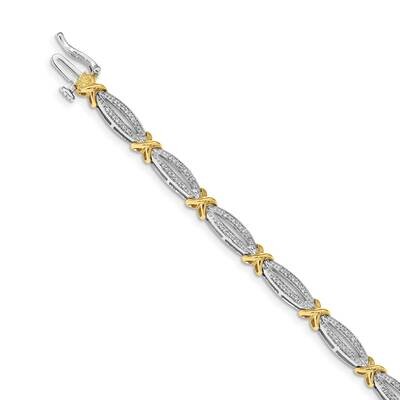 14K White/Yellow Gold Diamond Bracelet 14k White Gold BM4620-050-WYA, MPN: BM4620-050-WYA, 19110133…
