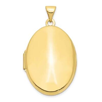Domed Oval Locket 10k Gold Polished 10XL168, MPN: 10XL168,