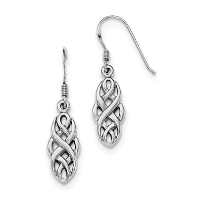 Infinity Design Earrings Sterling Silver Rhodium-plated QE11974, MPN: QE11974, 191101228506