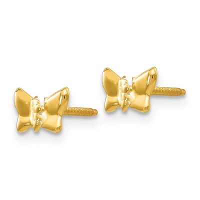 Butterfly Post Earrings - 14k Gold GK582 by Madi K, MPN: GK582, 886774999173