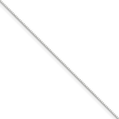 22 Inch 1mm Box Chain 10k White Gold 10KWB100-22, MPN: 10KWB100-22, 191101597619