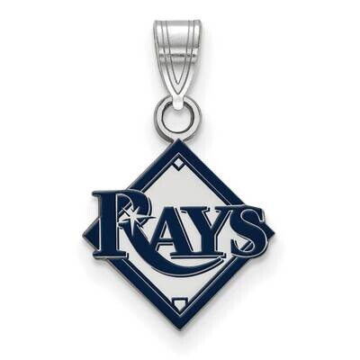 MLB Tampa Bay Rays Small Enamel Pendant Sterling Silver Rhodium-plated SS023DEV, MPN: SS023DEV, 191…