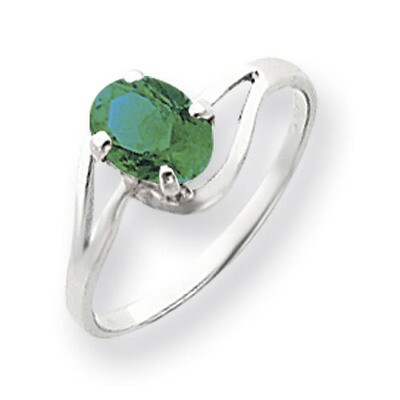 Emerald Ring 14k white Gold 7x5mm Oval Y4643E, MPN: Y4643E, 883957566146