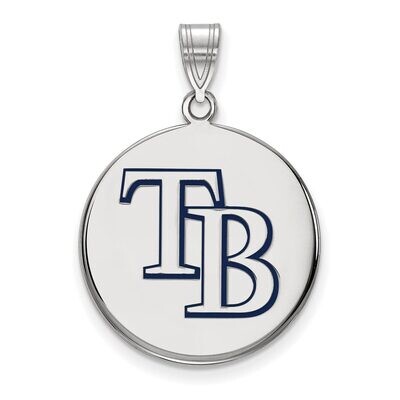 Tampa Bay Rays Large Enamel Disc Pendant Sterling Silver SS013DEV, MPN: SS013DEV, 886774626857