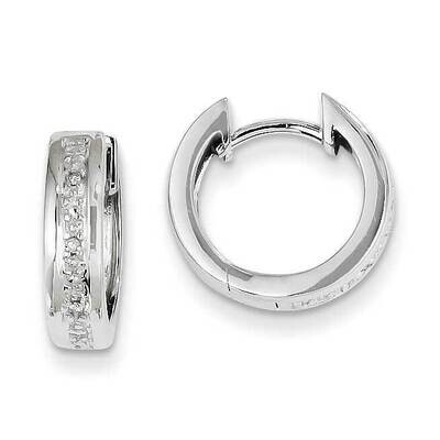 Complete Hinged Hoop Earrings 14k White Gold Diamond EM5358-003-WA, MPN: EM5358-003-WA, 883957453279