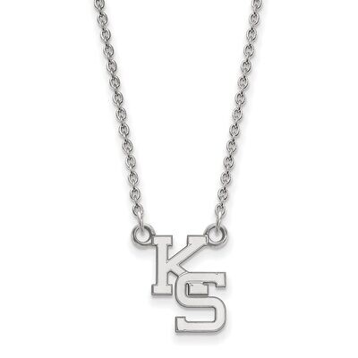 Kansas State University Small Pendant with Chain Necklace 10k White Gold 1W056KSU-18, MPN: 1W056KSU…