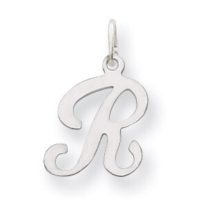 Die Struck Initial R Charm 14k White Gold YC249R, MPN: YC249R, 883957971322