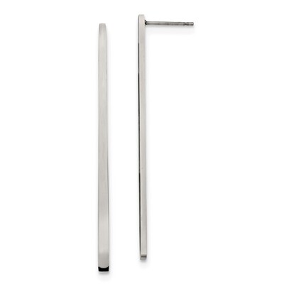 Bar Post Earrings Stainless Steel Polished SRE1245 by Chisel, MPN: SRE1245, 191101499715