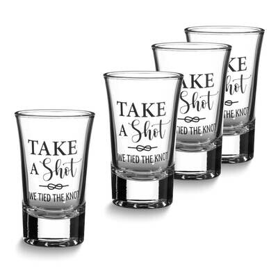 Lillian Rose Tied the Knot Wedding Day Shot Glass Favors Set of 4 GM23961, MPN: GM23961, 7103094586…