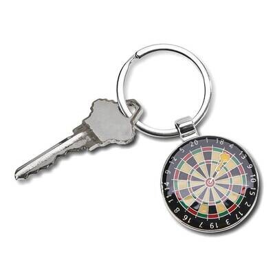 Nickel-plated Dart Board Key Chain GM21771, MPN: GM21771, 47105024159