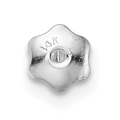 1 Hole Threaded Ear Nut 14k White Gold WG685, MPN: WG685,