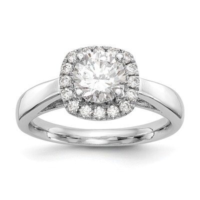 Round Halo Engagement Diamond Semi-mount Ring 14k White Gold RM2039E-100-WAA, MPN: RM2039E-100-WAA,…