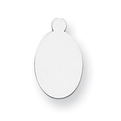 Oval with Eyelet Stamping Sterling Silver Rhodium-plated SS1090, MPN: SS1090,