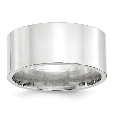 10mm Standard Flat Comfort Fit Band 10k White Gold WFLC100 Engravable, MPN: WFLC100, 886774463223