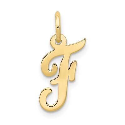 Script Initial F Charm 10k Gold Small 10YC658F, MPN: 10YC658F,