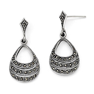 Marcasite Earrings Sterling Silver QE3417, MPN: QE3417, 191101188565