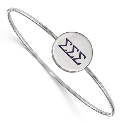 Sigma Sigma Sigma Enameled Slip-on Bangle Sterling Silver SS023SSS-7, MPN: SS023SSS-7, 886774604138