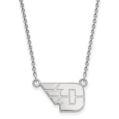 University of Dayton Small Pendant with Chain Necklace 10k White Gold 1W011UD-18, MPN: 1W011UD-18, …